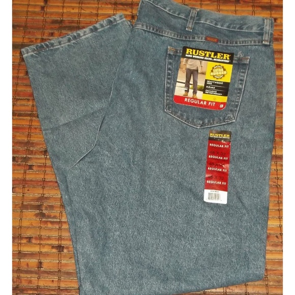 Mens NWT 48 X 32 Rustler reg fit denim jeans NEW - Picture 1 of 5